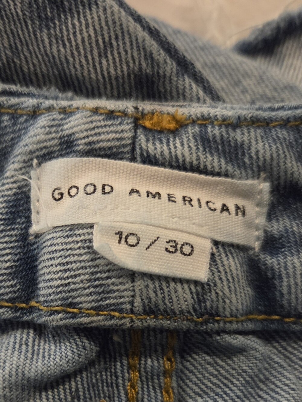 Good American Good 90's Loose Jeans High Rise Baggy Raw Hem Eco Cotton, 10/30 - Picture 13 of 15